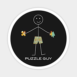 Funny Mens Jigsaw Puzzle Design Magnet